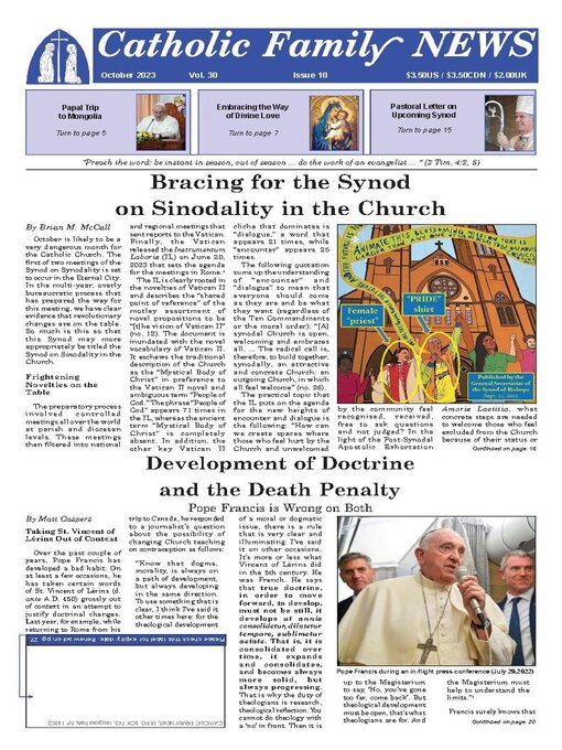 Title details for Catholic Family News by Catholic Family News - Available
